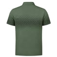 thumbnail image 3 of FRSASU Polo Shirts for Men Loose Fit Short Sleeve Contrast Color Print Quarter-Zip Golf Shirt Summer Spring Casual Tops Green, 3 of 6