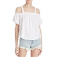 thumbnail image 2 of Free People Blusa de punto con hombros descubiertos Darling para mujer, blanco, XS Free People Tejer, 2 of 2