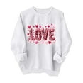 thumbnail image 2 of Uootdi Womens Valentine Sweatshirt Love Heart Print Crewneck Pullover Tops Casual Cute Valentines Long Sleeve Sweatshirt Outfit Gift, 2 of 6
