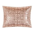 thumbnail image 3 of Chic Home Shefield Comforter Set Geometric Gold Tone Metallic Lattice Pattern Print Bedding - Decorative Pillows Shams Included - Blush, 3 of 5