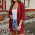 thumbnail image 2 of AherBiu Cardigan pour Femmes Ouvert devant Tricoté Ample Décontracté Pull Manches 3/4 Cardigan Confortable Automne, 2 of 7