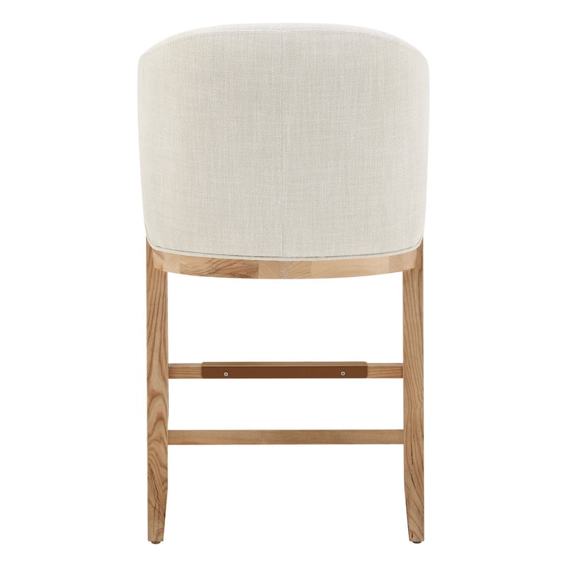Spruce & Spring Exposed Wood Barstool Indoor Wood Frame Stool