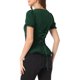 thumbnail image 3 of CAMISA VICTORIANA INSPIRE CHIC PARA MUJER CON ESCOTE CORAZÓN Y MANGA CORTA PUFF, BLUSA GÓTICA HALLOWEEN 2XL VERDE OSCURO, 3 of 6