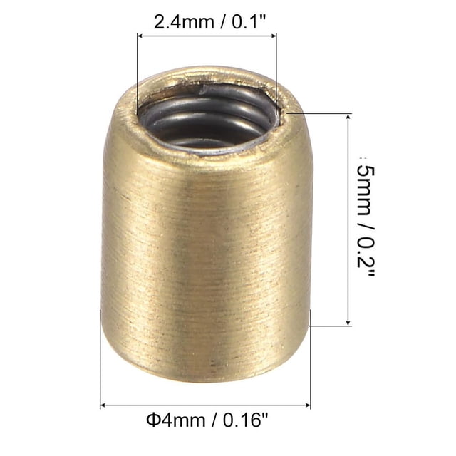 Copper Oil Cup Straight-Through Pressure Injection Oil Cup Grease Nipple Oil Cup 4X5mm