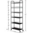 thumbnail image 6 of 6 Tier Slim Storage Cart with Wheels, Metal Mobile Shelving Unit Organizer Utility Cart for Office Bathroom Kitchen Laundry Room Narrow Places (10inches), 6 of 17