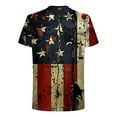 thumbnail image 5 of Blusas y camisas de manga corta y cuello redondo para hombre. Blusas de manga corta con cuello redondo y estampado del Día de la Independencia para hombre. Blusa para hombre., 5 of 5