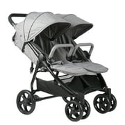 Angle View: Qaba Side by Side Baby Double Stroller, Grey