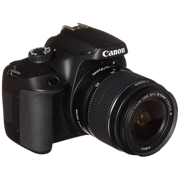 schermutseling Zakje Harmonie Canon EOS 4000D DSLR Camera EF-S 18-55 mm f/3.5-5.6 III Lens - Walmart.com
