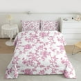 thumbnail image 2 of Manfei Vintage Rustic Flower Queen Comforter Set, Plant Botanical Bedding Comforter Set, Western Countryside Reversible Bedding Set, Ultra Soft Home Decor, 3pcs, 2 of 8