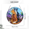 thumbnail image 6 of Stained Glass Window Hanging - 5 Cats on a Branch Suncatcher for Window Doors Home Decoration and Christmas, Mother's Day Father's Day Birthday Gifts for Women, Men, and Mom 8 inch, 6 of 9