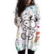 thumbnail image 3 of Camiseta de manga larga con cuello redondo para mujer, de primavera y otoño, talla grande 3XL, informal, holgada, con bolsillo, de Snoopy, 3 of 4