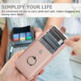 thumbnail image 7 of ELEHOLD Case for Samsung Galaxy A13 4G, PU Leather Wallet Case with Card Slot, 360° Rotating Ring Stand Cover,Rosegold, 7 of 7