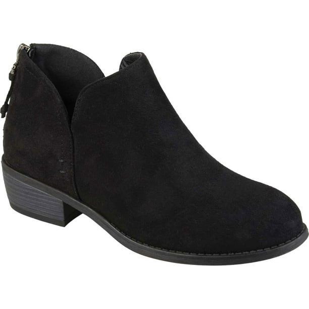 Women's Journee Collection Livvy Ankle Bootie Black Faux Suede 7.5 M ...