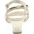 thumbnail image 4 of Soda Girls Girly-2 Metallic Glitter Open Toe Bow Slingback Small Block Heel Sandals, 4 of 7
