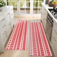 thumbnail image 4 of Kitchen Rugs Sets Of 2,Red and White Christmas Pattern Anti Fatigue Kitchen Mat Rugs Non Slip Washable,Decorative Kitchen Floor Mats for Kitchen,Sink,Laundry,17"X47", 4 of 5
