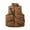 Brown, variant on Winter Vest Coat,Unisex Corduroy Sleeveless Hatless Casual Coat Detachable Backpack