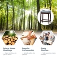 thumbnail image 4 of Patiojoy 4 PCS Saddle Bar Stools Backless Nailhead Counter Stool with Grey Cushions Coffee, 4 of 7