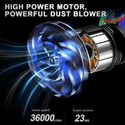 Compressed Air Duster, Cordless Electric Air Blower with LED Lighting for Computer, 2-Gear Adjustable Power Dust Cleaner, Rechargeable Portable Mini Blower for Electronics, Keyboard, PC & Car