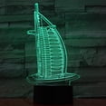 thumbnail image 2 of Lámpara de ilusión LED con luz nocturna 3D Burj Al Arab Hotel, 2 of 3