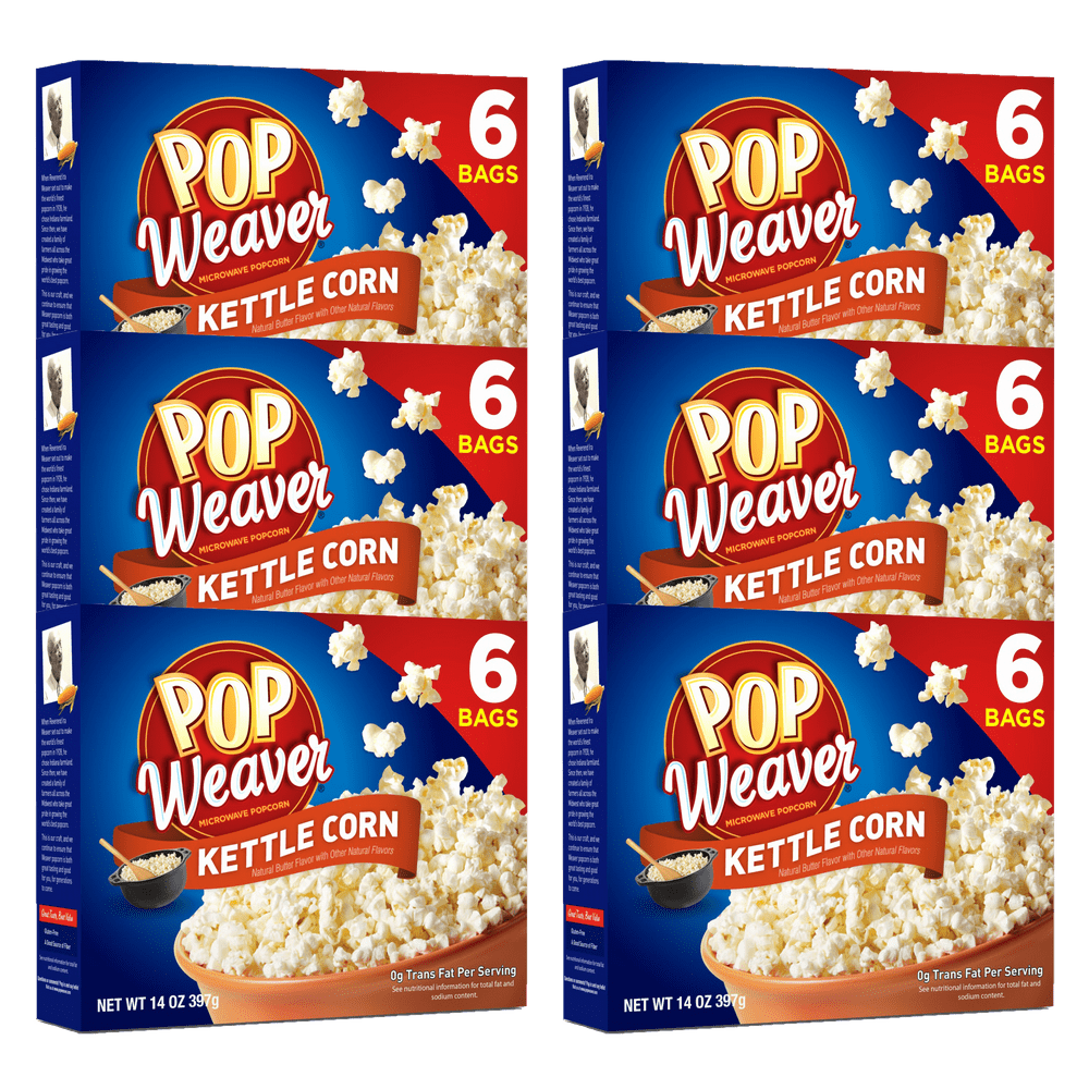 Pop Weaver Kettle Corn Microwave Popcorn - 36 Bags - Walmart.com