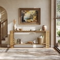 thumbnail image 5 of Finmind 71-inch Extra Long Console Table, Farmhouse Sofa Console Behind Couch, Narrow Entryway Table for Living Room, Hallway, Foyer, Light Oak Brown, 5 of 8