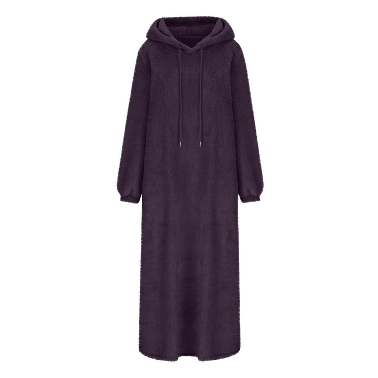 chinese dress ladies Karleigh Faux Fur Knit Maxi Dress - Plum