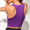 thumbnail image 4 of Royisotas Summer Women Tank Tops Purple Athletic Sleeveless Womens Camisole Running Crew Neck Yoga Solid Color Camis, 4 of 4