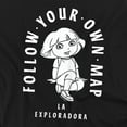 thumbnail image 2 of Popfunk Dora The Explorer Follow Your Own Map Youth Long Sleeve T Shirt, Black, Large, 2 of 3