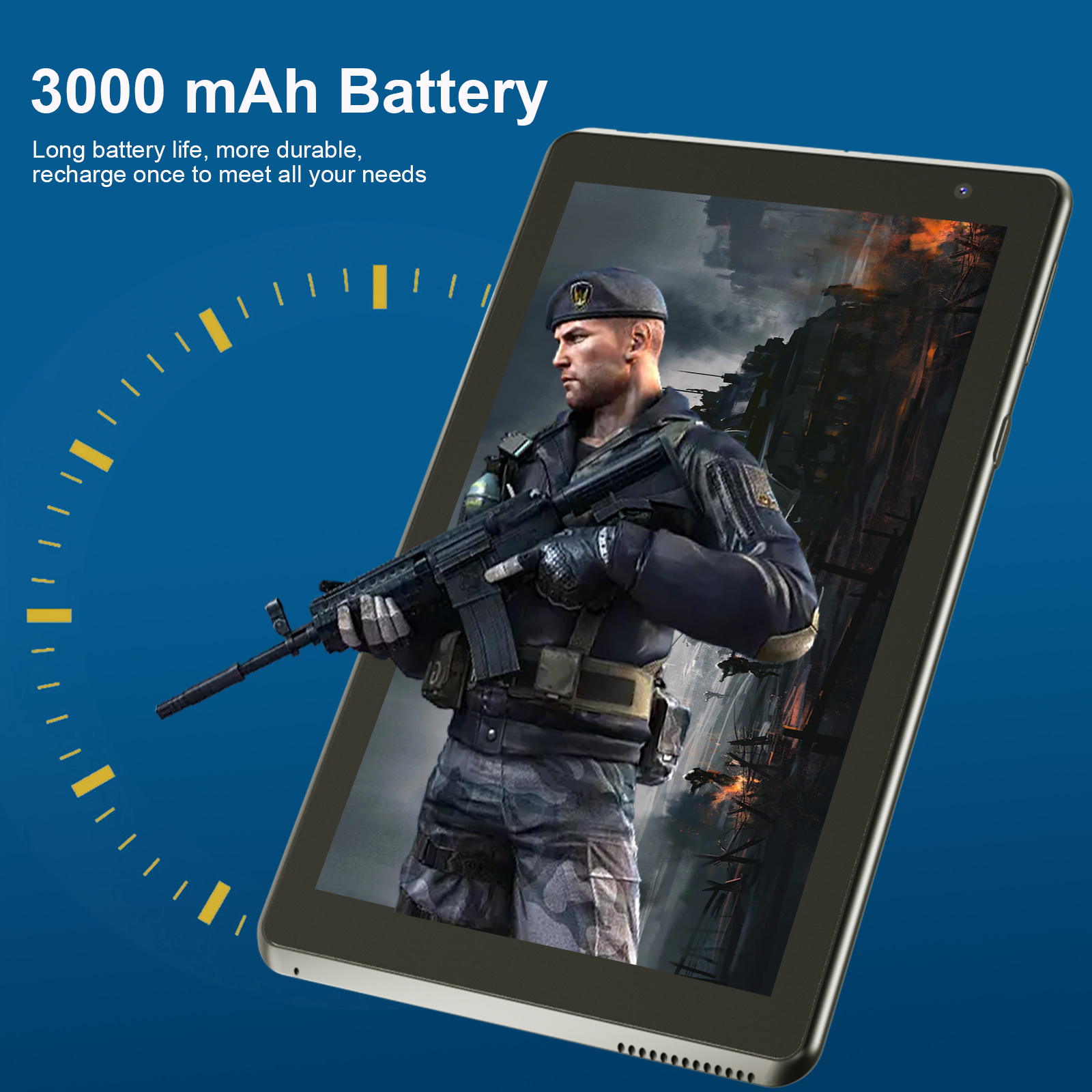 ZZB Tablet, 7 inches Tablets, Android OS, 32GB Storage 2GB RAM Quad-core CPU, WiFi Bluetooth Dual Cameras, 7" Portable Tablets (Black).