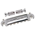 thumbnail image 4 of Pieza trasera de puente envolvente compensada plateada para reemplazo de guitarra LP Plata kusrkot Tailpiece de guitarra de estilo LP, 4 of 8