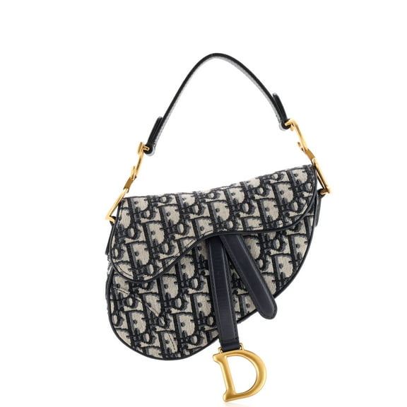 Pre-Owned Saddle Handbag Oblique Canvas Mini By Rebag