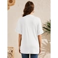 thumbnail image 6 of Demotime Women's Cardigans Open Front Short Sleeve Soft Casual Cover Up with Pockets White L, 6 of 7