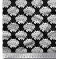 thumbnail image 1 of Soimoi Black Velvet Fabric Floral Damask Print Sewing Fabric Yard 58 Inch Wide, 1 of 3