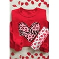 thumbnail image 2 of Trendy Valentine's Day Sweatshirt with Leopard Print Heart - Casual Crewneck - [ZhiHiMeRi] | (US 12-14)L, 2 of 10