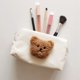 thumbnail image 3 of Bolsas de cosméticos de pana con diseño de oso, bolsa de almacenamiento portátil para cosméticos de viaje, bolsa de maquillaje (2 uds), 3 of 5