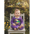 thumbnail image 3 of BemeyourBBs Newborn Baby Boy Girl Mardi Gras Outfits Spring Fall Winter Romper Carnival Long Sleeve Letters Circus Hat Embroidery Jumpsuit One Piece Baby Essentials Clothes, 3 of 9