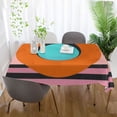 thumbnail image 5 of Yayeee Tablecloths for Rectangular Tables 60 x 60 inch Party Table Cover, Orange Circle, 5 of 6