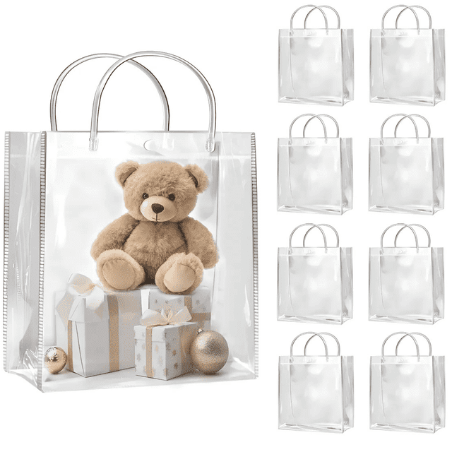 Bolsa transparente asa Boda Bautizo Recuerdo dulcero 20 pz