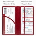thumbnail image 4 of Canopus Red Car Registration & Insurance Holder, PU Leather Glove Box Organizer Wallet for Auto, SUV, Truck, 1 pack, 4 of 8