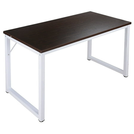 Ghp Black Walnut Steel Frame Melamine Board Wooden Computer Desk Ghp Black Walnut Steel Frame Melamine Board Wooden Computer Desk Table Workstation