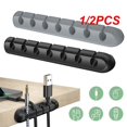 thumbnail image 2 of 1/2PCS Cable Organizer Silicone USB Cable Winder Desktop Tidy Management Clips Cabo Holder For Mouse Headphone PC Cord Wire Style F 1pc, 2 of 5
