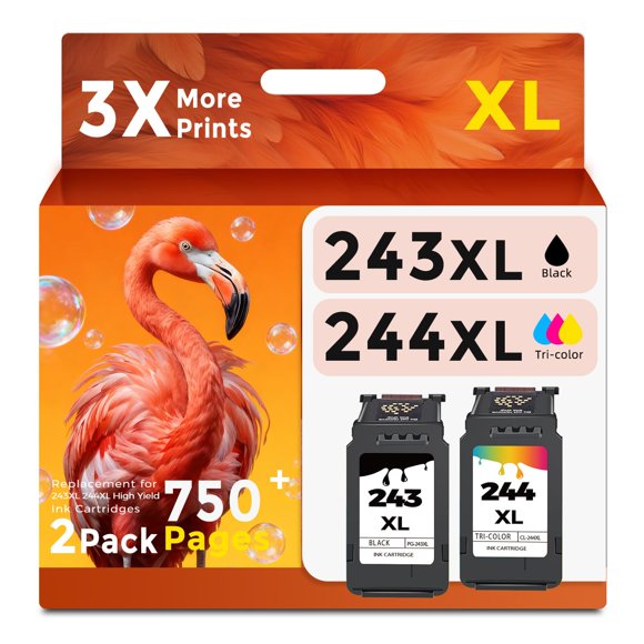 Cartucho de tinta Ubinki 243XL 244XL negro y tricolor, paquete de 2