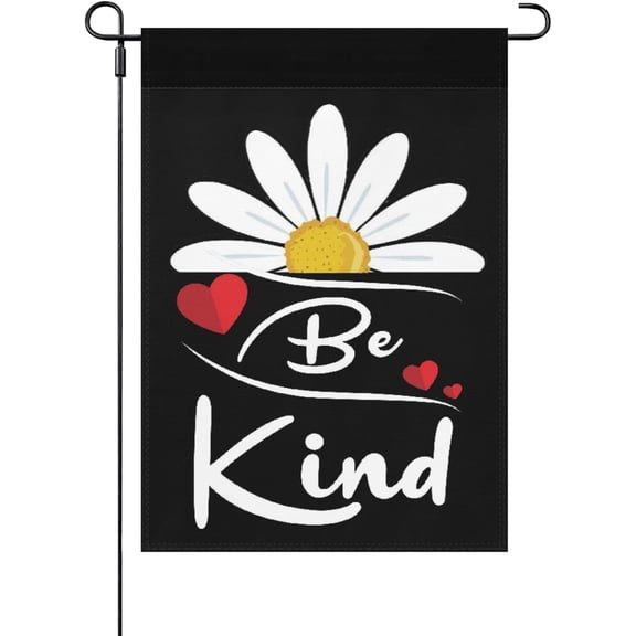 Kind One Garden Flag 12 x 18 Inch Double Sided Burlap Outdoor Decor