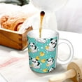 thumbnail image 3 of Yiaed Panda Bathing Print Ceramics Coffee,Large Handle Design,Extra Large Tea and Coffee Cup for Office and Home Mugs, 3 of 6