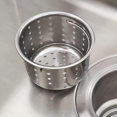 thumbnail image 1 of 2 uds cesta de drenaje para fregadero de cocina solamente, cesta de 3 pulgadas para reemplazo de colador de fregadero de cocina, taza profunda con asa, acero inoxidable, 1 of 5