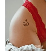 Simply Inked Flame Tattoo, Wild Henna Tattoo Sticker,  Painless and Long Lasting Temporary Tattoo, Temporary Tattoo For Sexy Women - Colour: Black for All Occasion