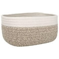 thumbnail image 2 of Dream Lifestyle Woven Cotton Rope Storage Basket Natural Cotton Rope Baby Nursery Bin Small Dog Cat Toy Box Gift Baskets Rectangular Table Organizer for Living Room Bathroom Bedroom Closet, 2 of 8