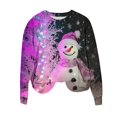 thumbnail image 4 of Craaazy Cozy Sweatshirt for Women Christmas Printed Loose Round Neck Long Sleeve Casual Tops Gifts, 4 of 6