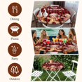 thumbnail image 7 of Gingerbread Red Plaid Round Tablecloth, Fitted Table Cover with Elastic for 45"-54" Round Tables, Christmas Winter Snowflake Table Cloth Outdoor Indoor Dinning Party Waterproof Tablecloths, 7 of 7