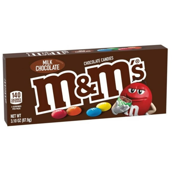 M&M's Milk Chocolate Candy Theater Box - 3.1 oz Box-Pack of 2